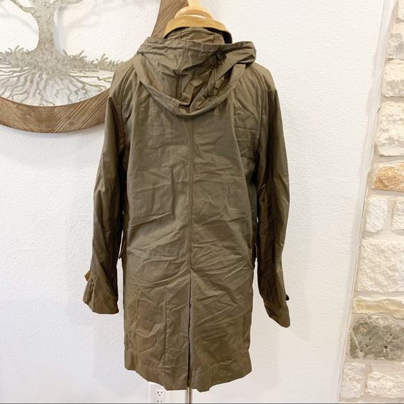 Fossil James Modern Trench Coat Field Jacket Green Tan Small - Picture 5 of 9